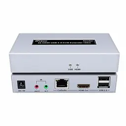 Подовжувач 4K HDMI і USB 2.0 KVM 100m Dtech DT-7051 (74-00124) - мініатюра 2