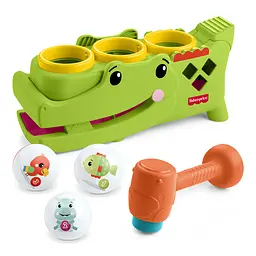 Розвивальна іграшка-сортер Fisher-Price Крокодильчик Катай та стукай (JLB94) - мініатюра 4