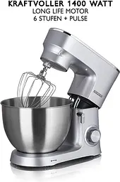 Міксер планетарний-тестоміс Heinrich's HKM 8078 Silver 8.0 л - мініатюра 4