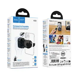 Тримач телефону HOCO K33 Oleada multi-function recording tool чорний - мініатюра 2