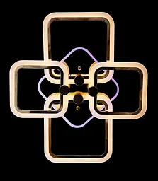 Люстра стельова LED Splendid Ray L39209/2+2, 130W, білий, золото, сучасний стиль з пультом, димер - мініатюра 2