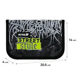 Пенал Kite Street Style чорний (K25-621-6) - мініатюра 3