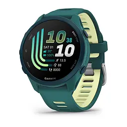 Смарт-годинник Garmin Forerunner 170 Music з бірюзово-лаймовим силіконовим ремінцем