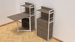 Стіл книжка з етажеркою Практик 1 Ferrum-decor 1200x640x990 Білий метал ДСП Дуб Сонома Трюфель 16 мм (FRD-104622) - мініатюра 5