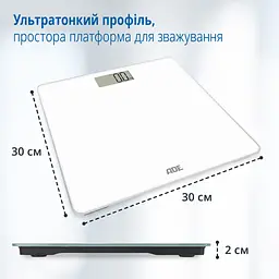 Ваги цифрові підлогові Amina ADE BE2306-2 білі - мініатюра 3