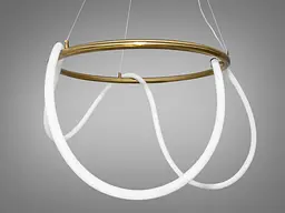 Люстра стельова LED Diasha SY9752-D600GAB Шланг Роуплайт, 32W, бронза, сучасний стиль для кабінету, вітальні, офісу - мініатюра 3
