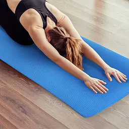 Килимок (мат) для йоги та фітнесу Gymtek NBR 1см голубий - мініатюра 10