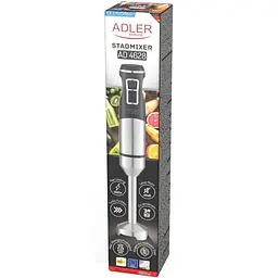 Блендер Adler AD 4628 ручний/1500Вт/1 швидк./без чаші/Turbo/Ice Crush/чорний (AD4628)