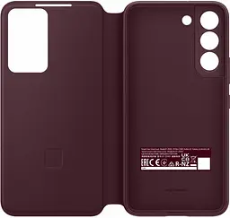 Оригінальний чохол книжка для Samsung Galaxy S22 Plus Smart Clear View Cover Burgundy EF-ZS906CEEGRU SM-906 - мініатюра 5