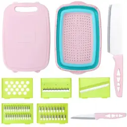 Овочерізка Mandoline Slicer Multifunctional Slicer abd Planing wire slicer універсальна Pink (do045) - мініатюра 2