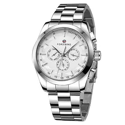 Наручний годинник чоловічий 6917 Silver-White Forsining acs0031383