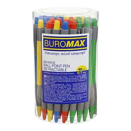 Ручка кулькова автоматична Buromax Fresh синя 0.7 мм упаковка 40 шт. (BM.8202) - мініатюра 2