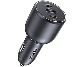 Автозаряджання UGREEN EC705 130 W 3xUSB (2xUSB-C+USB-A) чорна - мініатюра 2