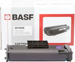 Картридж тон. BASF для Ricoh Aficio SP200S/200SN Type SP 200HE аналог 407262 Black ( 2600 ст.) (BASF-KT-SP200E) - мініатюра 1