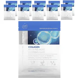 Набір масок для обличчя FarmStay Collagen Water Full Moist Soothing Mask 10 шт. - мініатюра 5