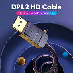Кабель Vention DisplayPort-DisplayPort V 1.2 1.5 м (HACBG) - мініатюра 5