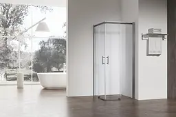 Душова кабіна без піддону Koer SR SC03-90x90x200-TR-07 прозоре скло Easy Clean 6 мм, graphite KR5359, Універсальна, прозорий, графіт - мініатюра 4