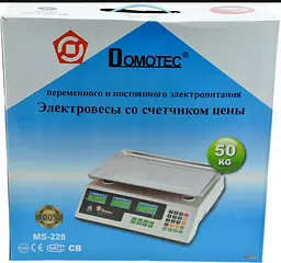 Ваги торговельні електронні 6V до 50 кг Domotec MS-228 ( 44012) - мініатюра 3