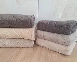 Набір турецьких махрових рушників Cestepe MicroCotton Premium 3 штуки 50x90 + 3 штуки 70х140 Eva 2 щільність 600 г/м2 - мініатюра 6