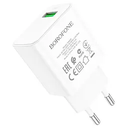 МЗП Borofone BA66A QC3.0 (1USB-A) White - мініатюра 4