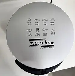 Аеро фритюрниця Zepline ZP-085 повітряна безмасляна 3000 Вт 6л Сріблястий - мініатюра 5