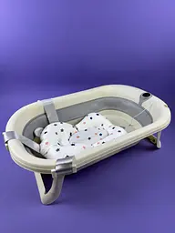 Ванночка дитяча складна Bimbo 0751-36 Розмір 76х47*21см, клапан зливу, розкладні ніжки, електронний датчик температури, матрац - мініатюра 4