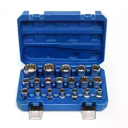 Набір 12-гранних торцевих головок Kraft&Dele KD10348 21 шт 1/2″