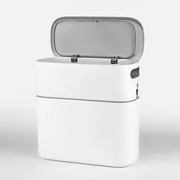 Відро для сміття МВМ My Home з кришкою вузьке 325x150x320 мм (BIN-22 12L WHITE/GRAY) - мініатюра 5