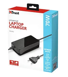 Адаптер живлення Trust Primo 70W-19V Universal Laptop Charger, чорний teh0013443 - мініатюра 5