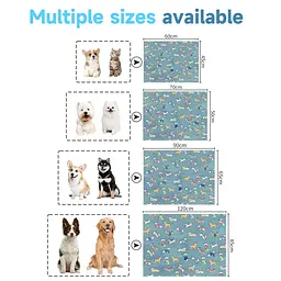 Літня охолоджувальна підстилка для собак Derby Ice Silk Summer Pet Cooling Dog Pattern - Grey 45х60 см - мініатюра 6