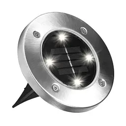 Комплект садових світильників на сонячній батареї Solar Disk Lights, 4 шт ∙ Вуличні ліхтарі з датчиком світла - мініатюра 3