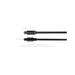 Кабель мультимедійний Optical Toslink 2.0m black Vention (BAEBH) - мініатюра 11