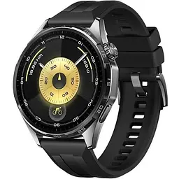 Смарт-годинник Smart Watch Huawei GT 6 46mm (55020FTX) Black (Fluoroelastomer Strap) UA
