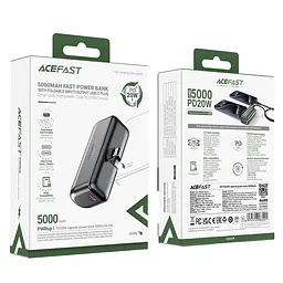 Портативний ЗП Power Bank Acefast M9 PD20W 5000 mAh Black - мініатюра 6