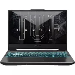 Ноутбук 15" Asus TUF Gaming A15 FA506NCG-HN272 Black, 15.6" (1920x1080, IPS, 144Hz), AMD Ryzen 7 7445HS (6x3.2-4.7GHz), 16GB DDR5, SSD 512GB, GeForce RTX 3050 4GB, Web, LAN, Wi-Fi 6, Bluetooth 5.3, Type-C/3xUSB 3.2, HDMI, 48Wh, DOS - мініатюра 1