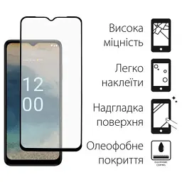 Стекло защитное Dengos Full Glue Nokia G22 (black) (TGFG-307) - миниатюра 2
