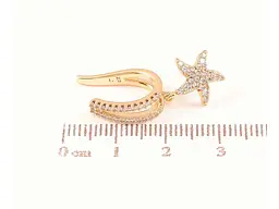 Сережки Xuping моно-кафа позолота 18K "Підвіска зірка з інкрустацією кристалами" 290820 - мініатюра 2