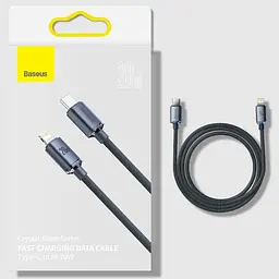 Кабель Baseus Crystal Shine Series Fast Charging Data Cable Type-C to iP 20W 1.2m Black - мініатюра 3