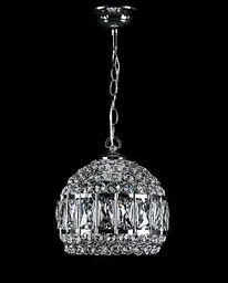 Люстра стельова Splendid Ray L311/1M (20) CR, 1xE27, 45 см, хром/білий, метал/кришталь, сучасний стиль для дому