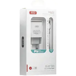 Зарядний пристрій XO L40 18W/1 USB-C + Lightning Cable White - мініатюра 2