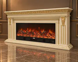 Електричний камін Monaco Ivory 1500 Вт з порталом, звук потріскування дров (10080156) - мініатюра 9