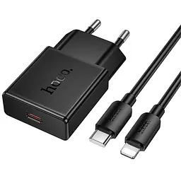 МЗП Hoco N72 Speed ultra-thin PD20W (1USB-C) + кабель Type-C to Lightning Black - мініатюра 4