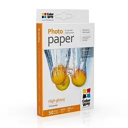 Фотопапір ColorWay глянсовий 230г/м2 10х15см 50 арк. (PG2300504R)