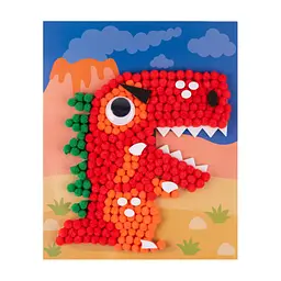 Набор для творчества 1 Сентября Аппликация с помпонами Динозаврик (954592) - миниатюра 3