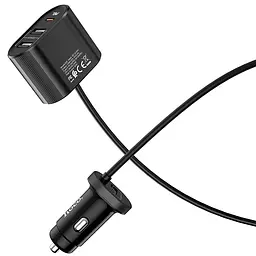 Автомобільний зарядний пристрій Hoco Z35 3USB PD3.0 Black - мініатюра 5