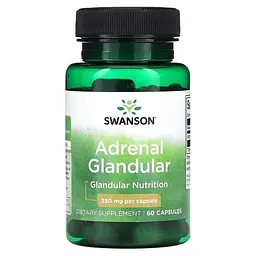 Підтримка наднирників Adrenal Glandular 350 mg 60 Capsules Swanson vit0005154