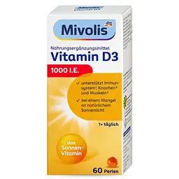 Вітамінний комплекс Mivolis D3 1000 М.О, старше 50+ 60 років, 60 капсул