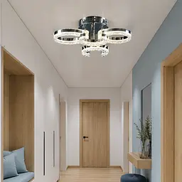 Світлодіодна люстра Splendid Ray L1654/2+2 LED (CH), білий, хром, 64 Вт, від 5-13 м²