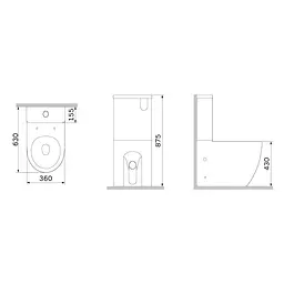 Унітаз-компакт AM.PM Like Aquaspin з сидінням мікроліфт white CLA8600SC - мініатюра 11