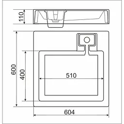 Раковина GRANADO Marlin white gel (gbs0505g) - мініатюра 6